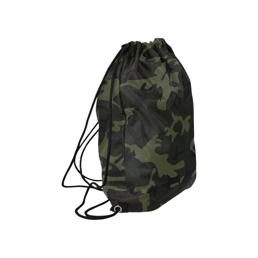 Camo Green Large Drawstring Bag Model 1604 (Twin Sides)  16.5"(W) * 19.3"(H)