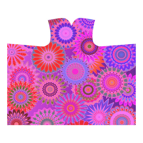 Funky flowers C Hooded Blanket 60''x50''