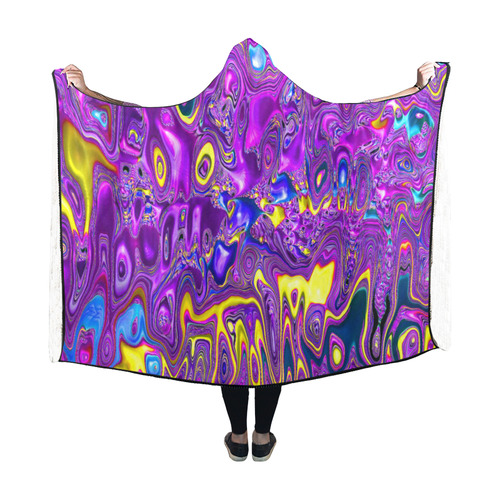 melted fractal 1A by JamColors Hooded Blanket 60''x50''