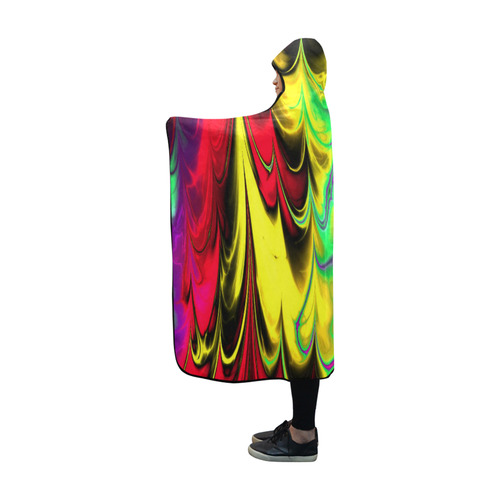 awesome fractal marbled 14 Hooded Blanket 60''x50''