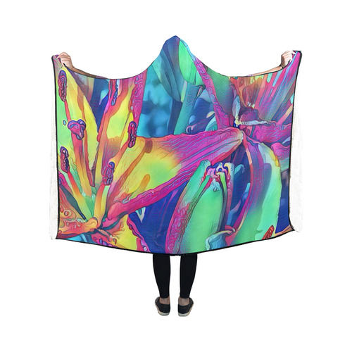 Floral ArtStudio 1016A Hooded Blanket 50''x40''