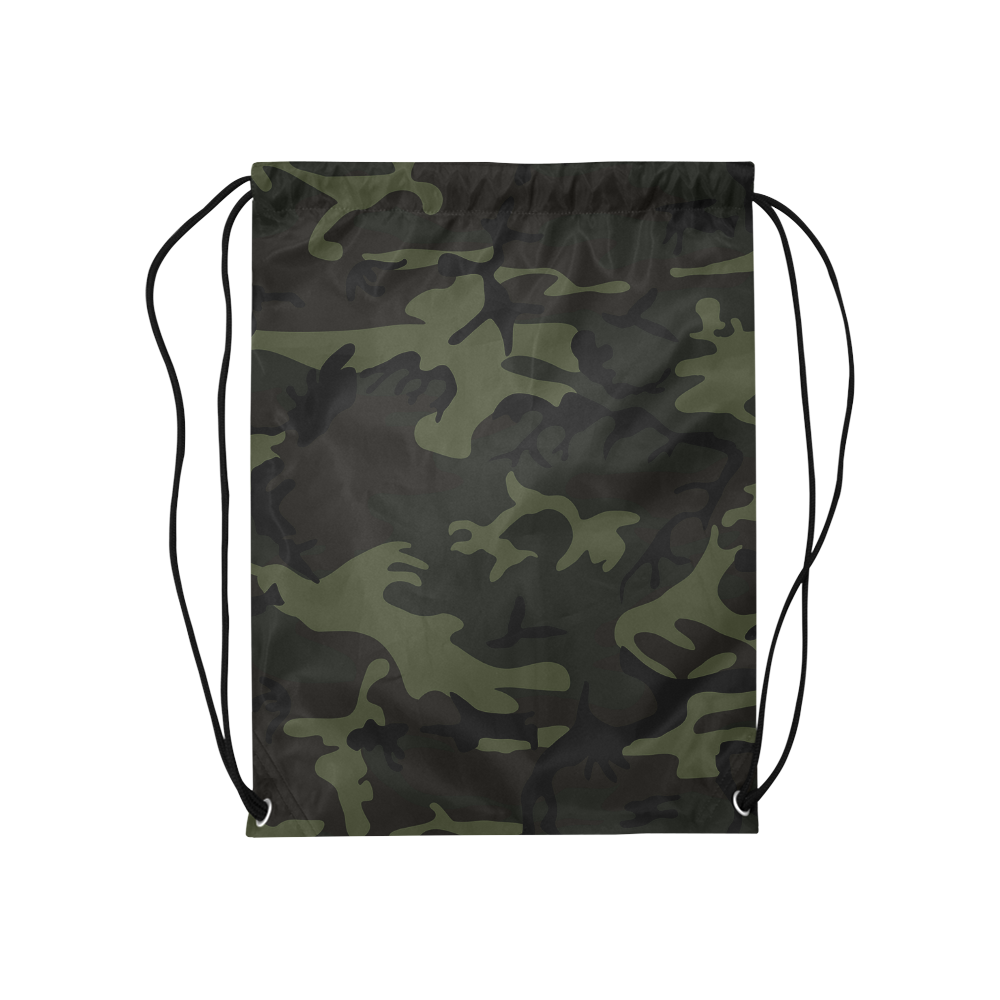 Camo Green Medium Drawstring Bag Model 1604 (Twin Sides) 13.8"(W) * 18.1"(H)