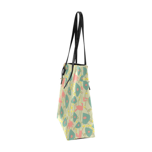 Retro Swimming Turtles Euramerican Tote Bag/Small (Model 1655)