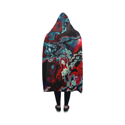 awesome fractal marbled 07 Hooded Blanket 50''x40''