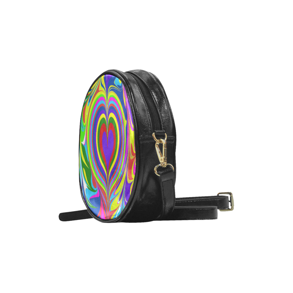 Love bag Round Sling Bag (Model 1647)