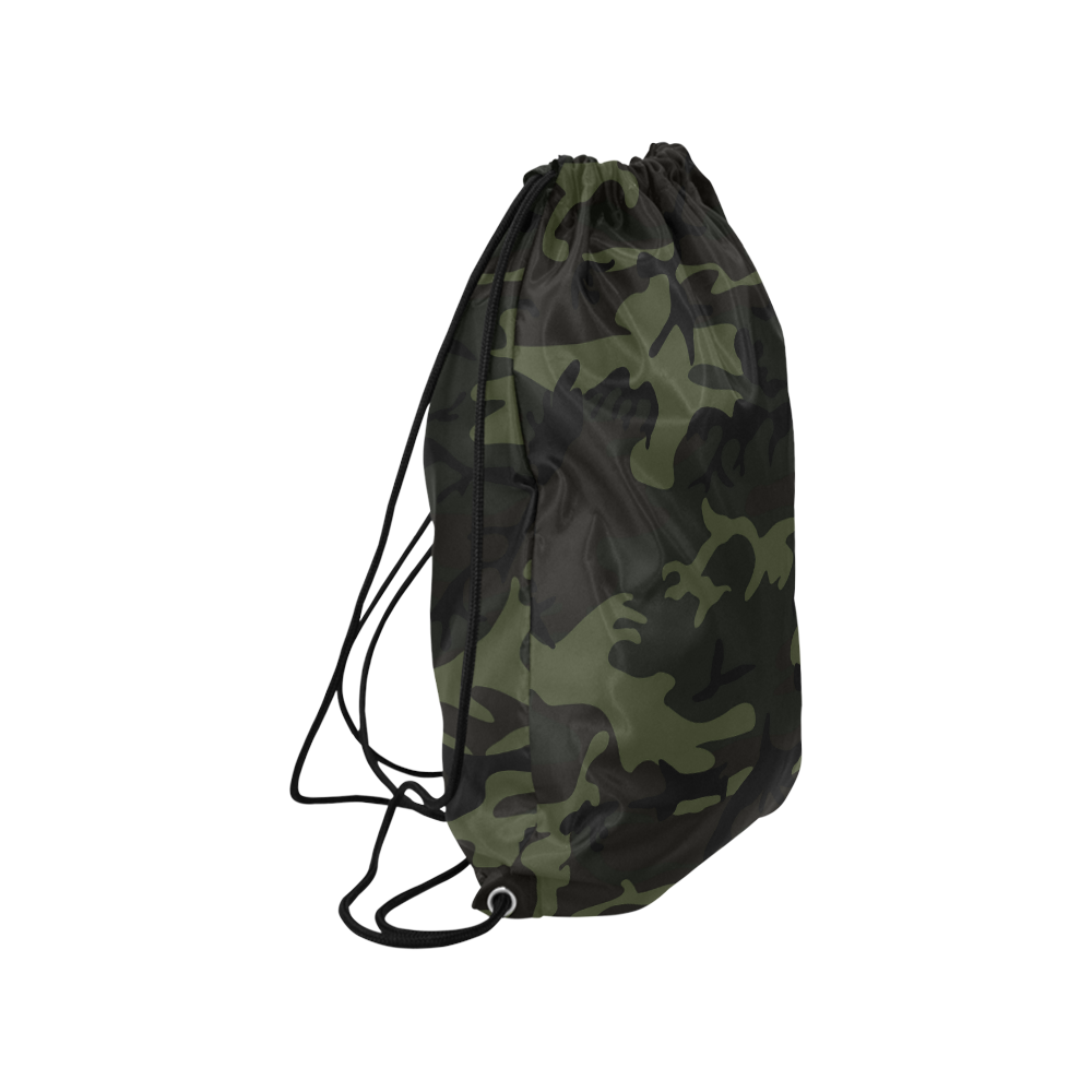Camo Green Small Drawstring Bag Model 1604 (Twin Sides) 11"(W) * 17.7"(H)