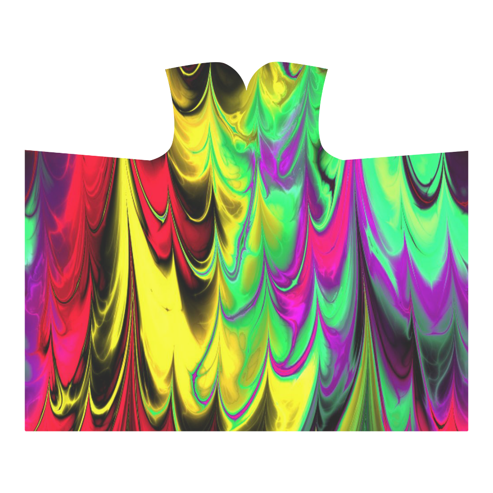 awesome fractal marbled 14 Hooded Blanket 60''x50''