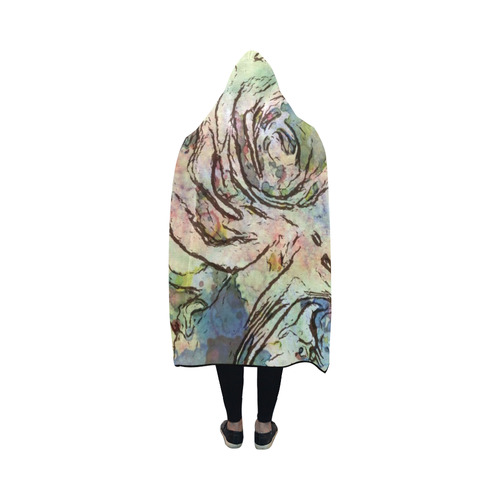 Floral Art Studio 6216A Hooded Blanket 50''x40''