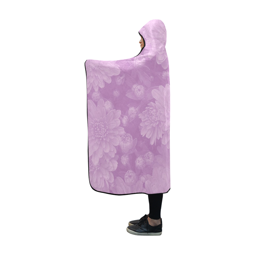 soft floral dreams A Hooded Blanket 60''x50''
