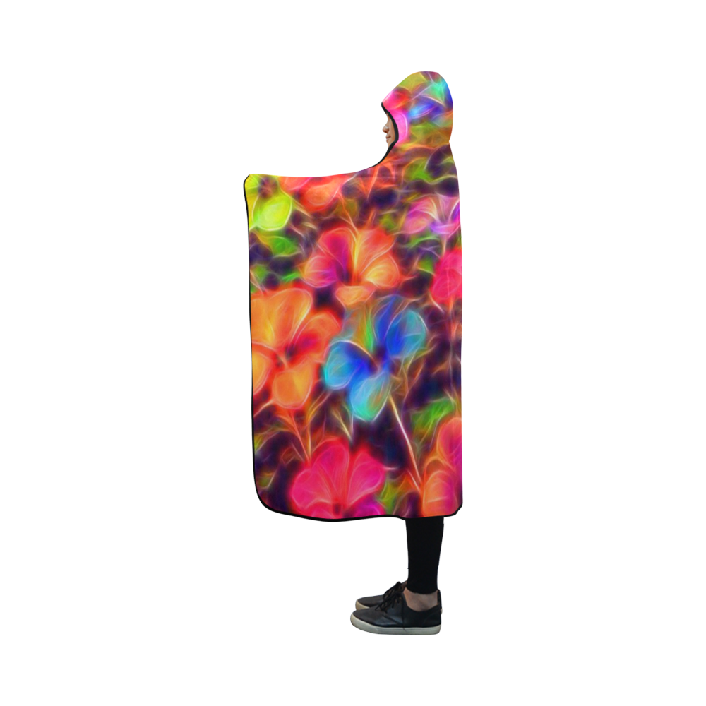 floral ArtStudio 4916A Hooded Blanket 50''x40''