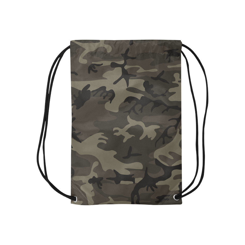 Camo Grey Small Drawstring Bag Model 1604 (Twin Sides) 11"(W) * 17.7"(H)