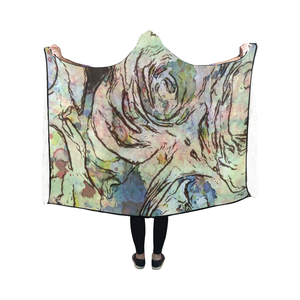 Floral Art Studio 6216A Hooded Blanket 50''x40''