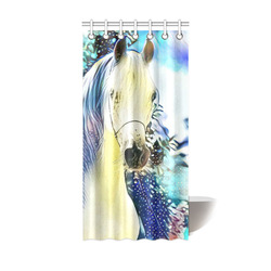 Beautiful Horse White Shower Curtain 36"x72"