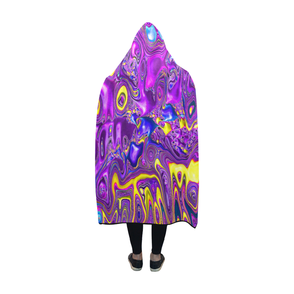 melted fractal 1A by JamColors Hooded Blanket 60''x50''