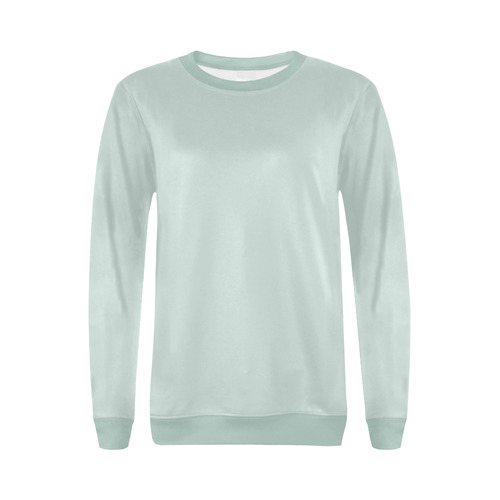Iceberg and Jet Stream Mint Green All Over Print Crewneck Sweatshirt for Women (Model H18)