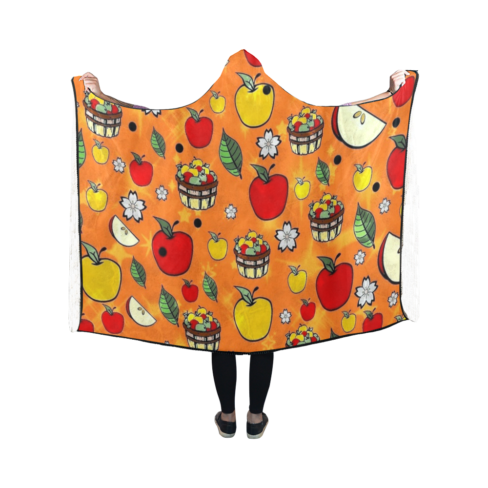 Apple Popart by Nico Bielow Hooded Blanket 50''x40''