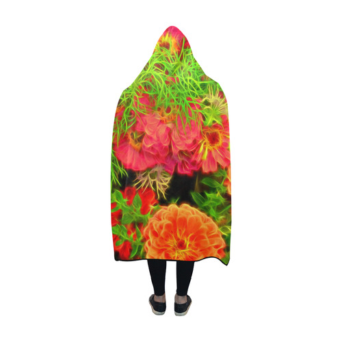 floral ArtStudio 5916B Hooded Blanket 60''x50''