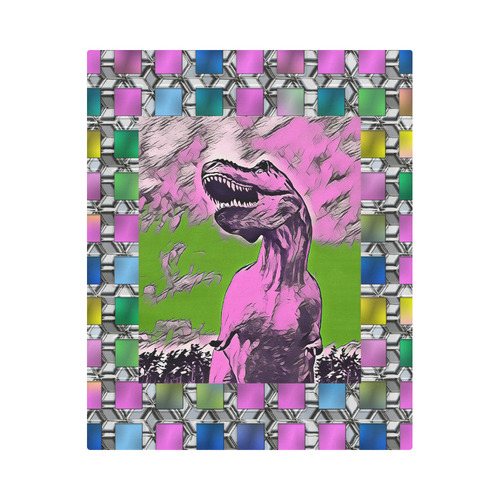 DINO SQUARE ABSTRACT Duvet Cover 86"x70" ( All-over-print)