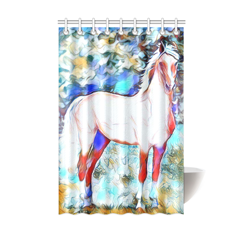 Beautiful Horse Art Shower Curtain 48"x72"