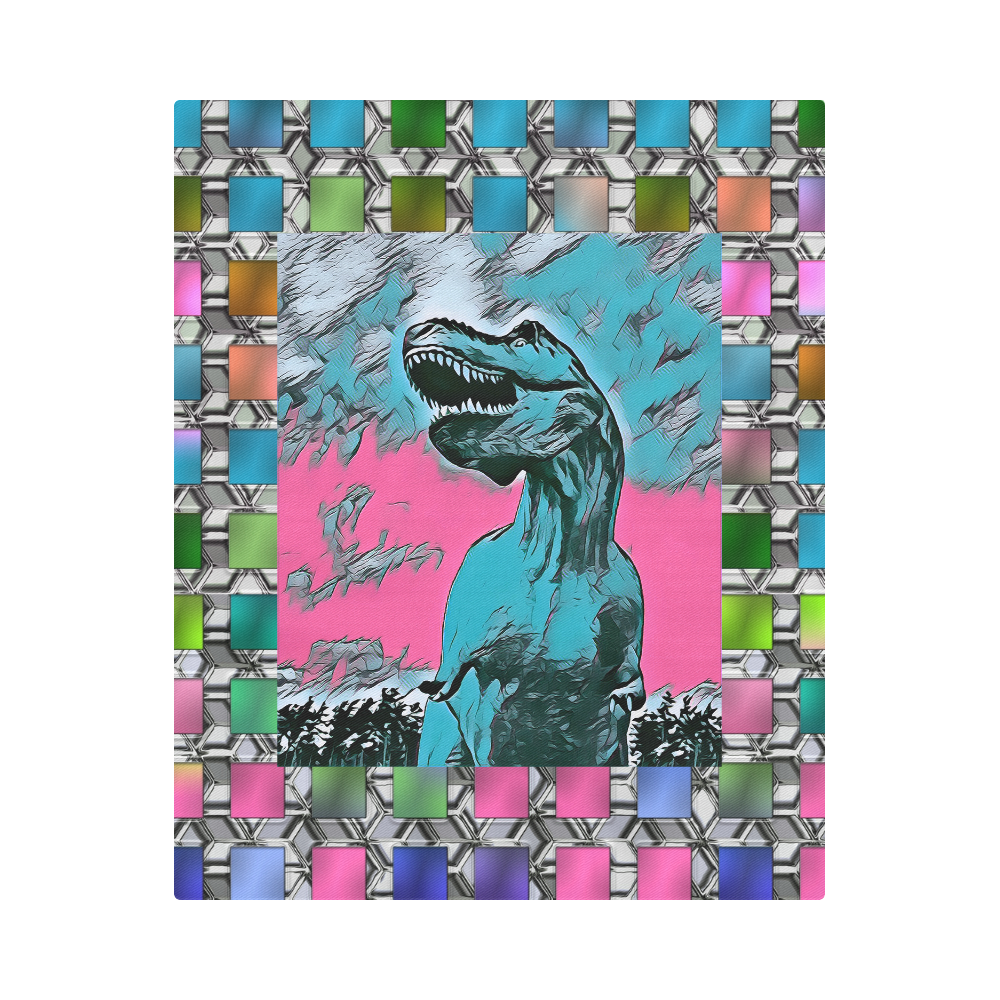 DINO SQUARE ABSTRACT VI Duvet Cover 86"x70" ( All-over-print)