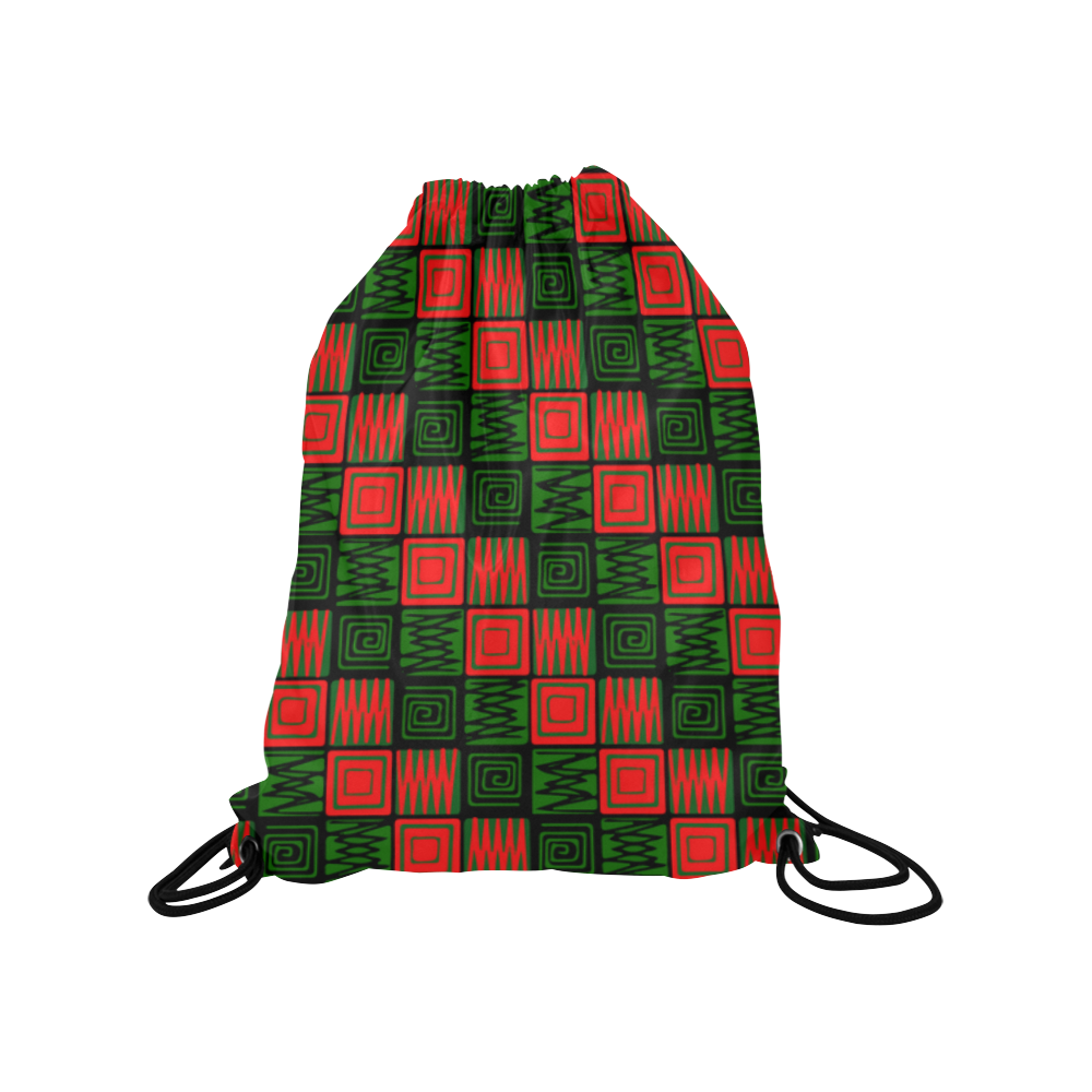 Kente draw bag Medium Drawstring Bag Model 1604 (Twin Sides) 13.8"(W) * 18.1"(H)