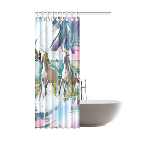 Horses Running by the Sea Shower Curtain 48"x72"