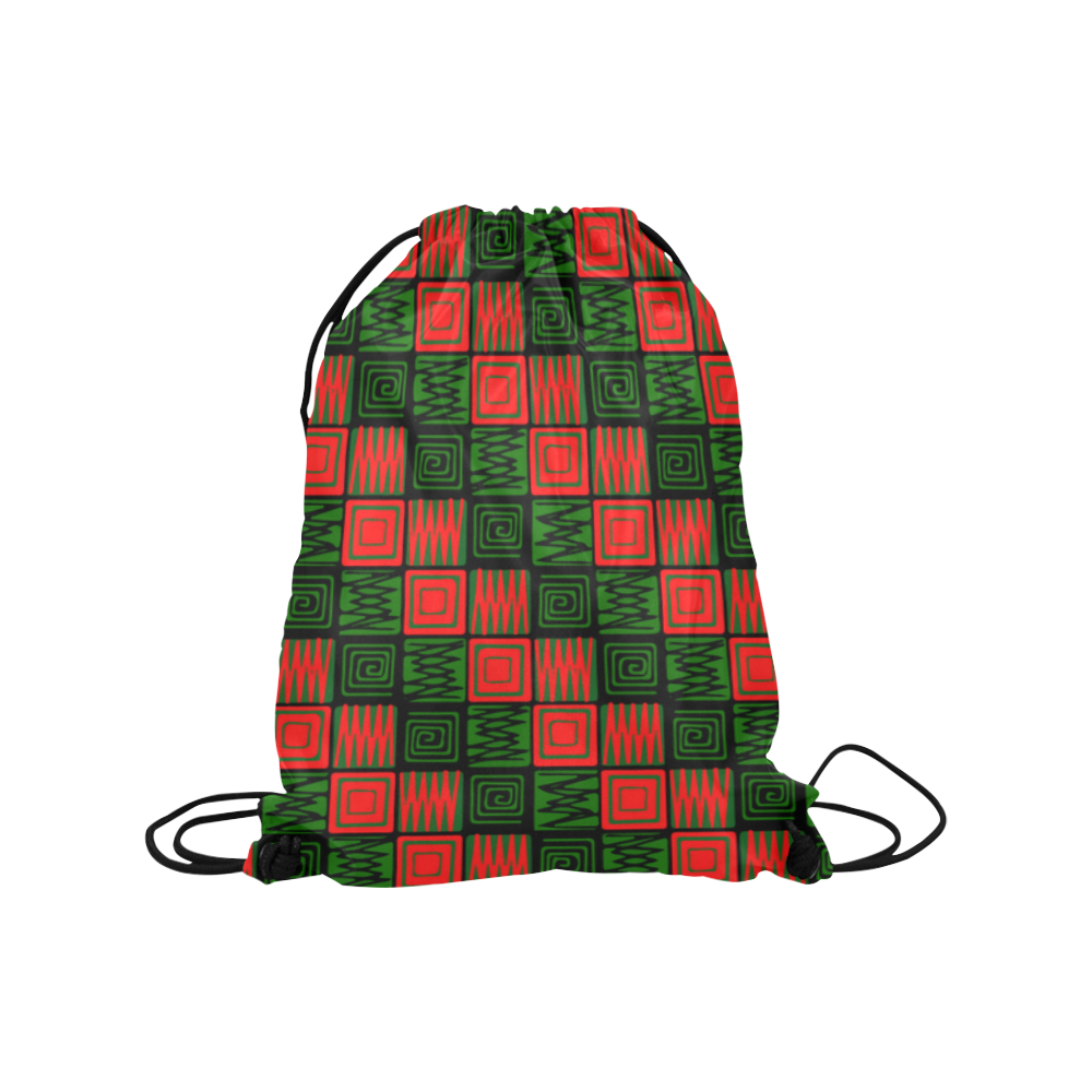 Kente draw bag Medium Drawstring Bag Model 1604 (Twin Sides) 13.8"(W) * 18.1"(H)