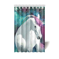 Horse Middle Night Shower Curtain 48"x72"