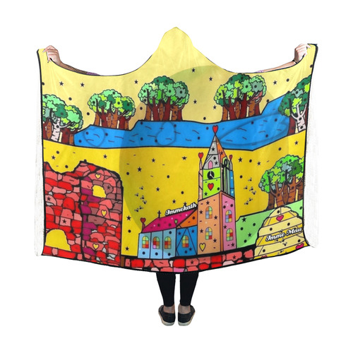 Immerkath Popart by Nico Bielow Hooded Blanket 60''x50''