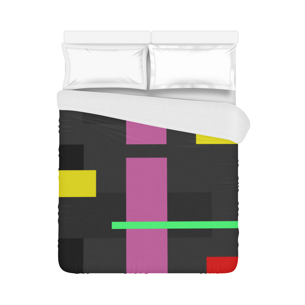 ABSTRACT LINE ART Duvet Cover 86"x70" ( All-over-print)