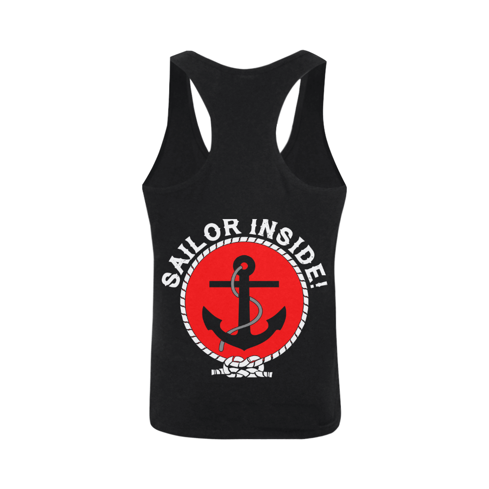 Sailor Inside Badge Watersports Sailing Yacht Boat Anchor boat owners Plus-size Men's I-shaped Tank Top (Model T32)