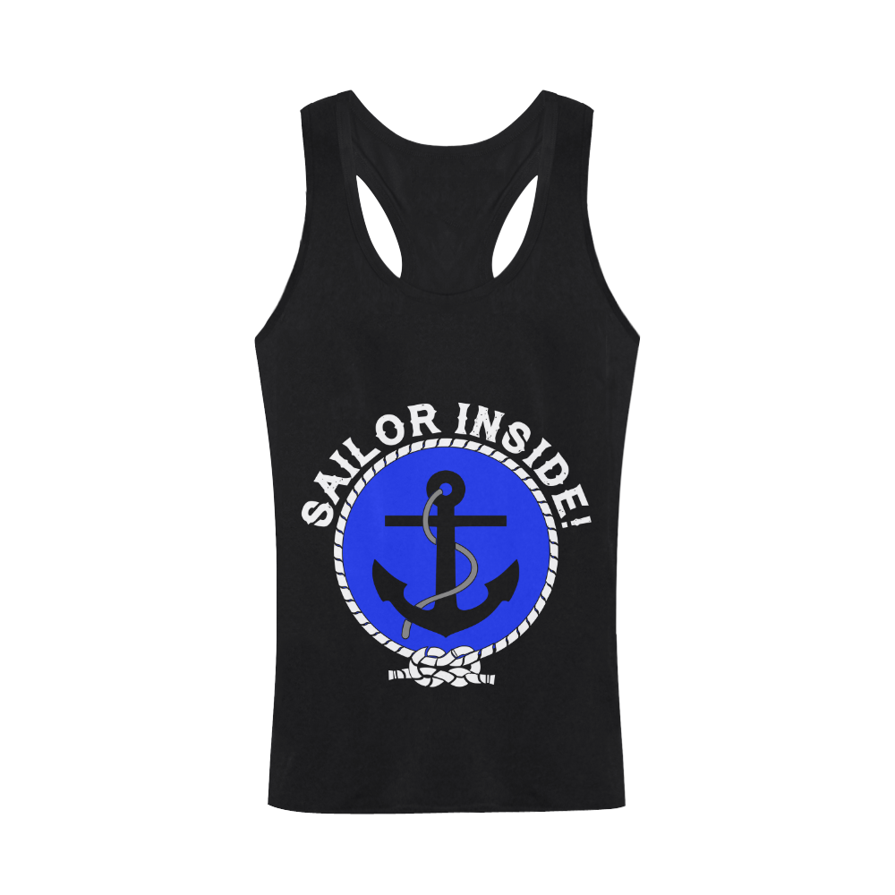 Sailor Inside Badge Watersports Sailing Yachting Ship Yacht Boat Anchor boat owner Men's I-shaped Tank Top (Model T32)