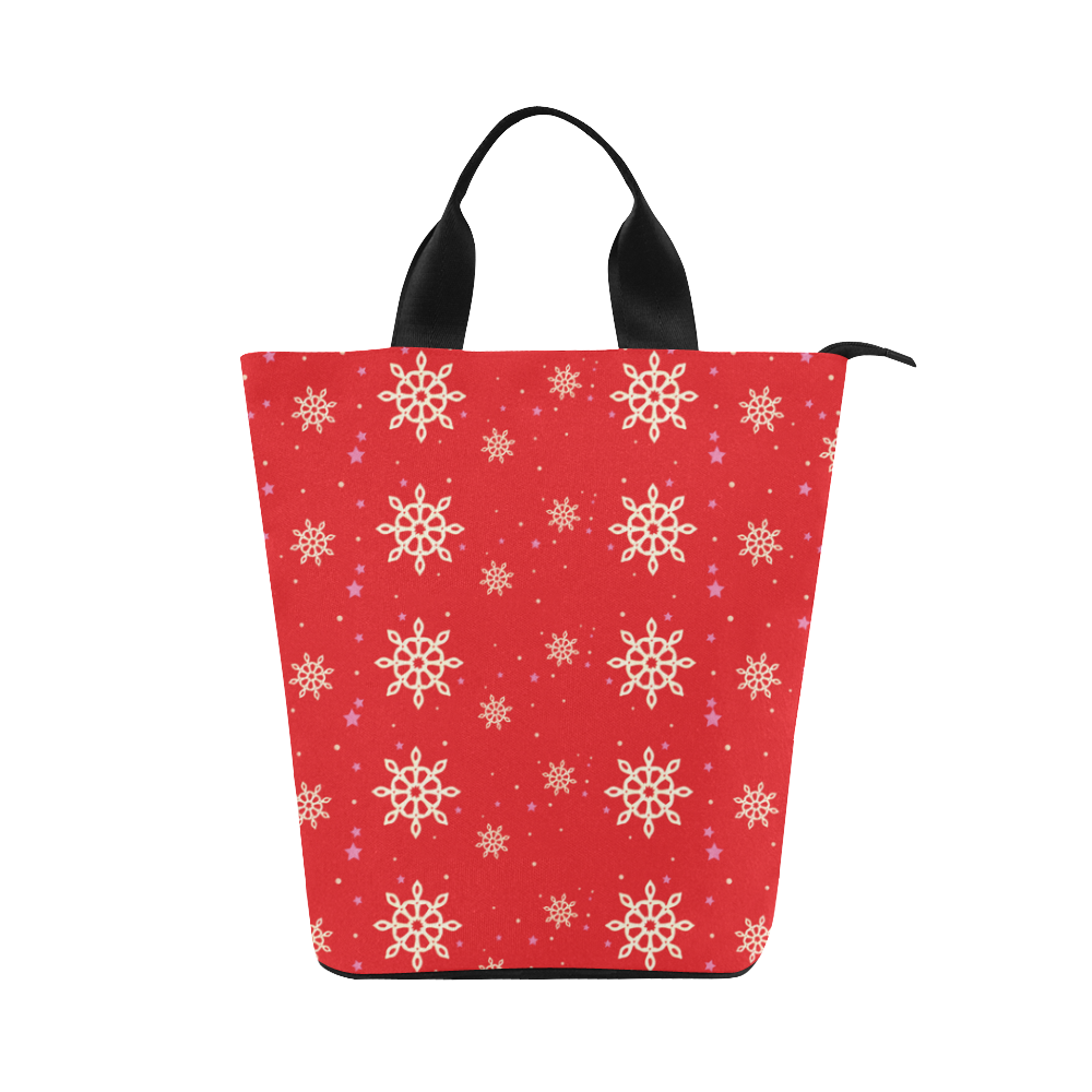 christmas snowflakes Nylon Lunch Tote Bag (Model 1670)