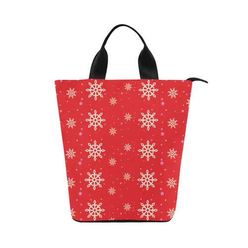 christmas snowflakes Nylon Lunch Tote Bag (Model 1670)