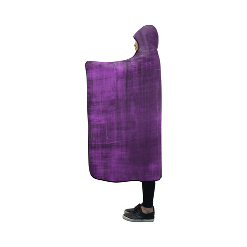 Purple Grunge Hooded Blanket 50''x40''