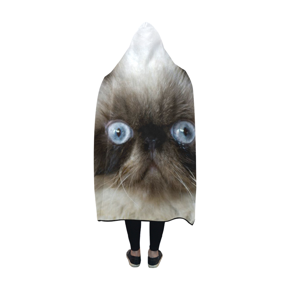 Funny Cat Hooded Blanket 60''x50''