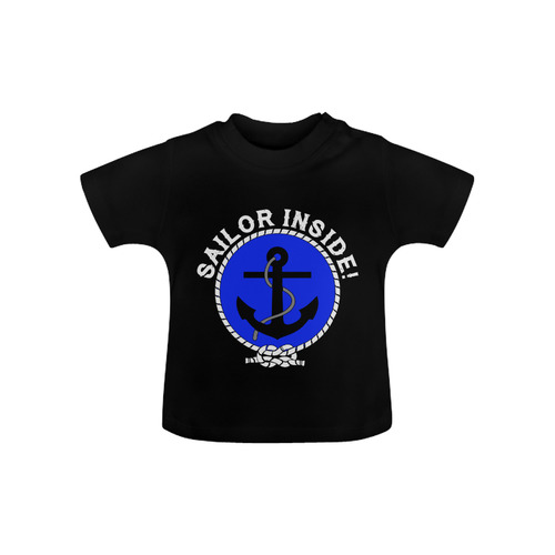 Sailor Inside Badge Watersports Sailing Yachting Ship Yacht Boat Owner Anchor Baby Classic T-Shirt (Model T30)