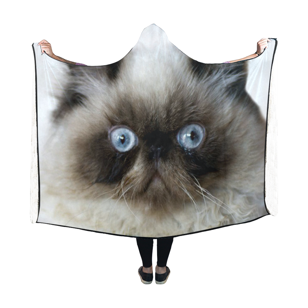 Funny Cat Hooded Blanket 60''x50''