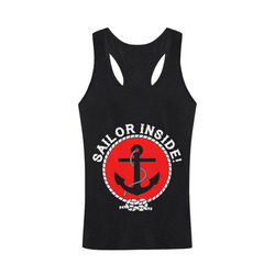 Sailor Inside Badge Watersports Sailing Yacht Boat Anchor boat owners Plus-size Men's I-shaped Tank Top (Model T32)
