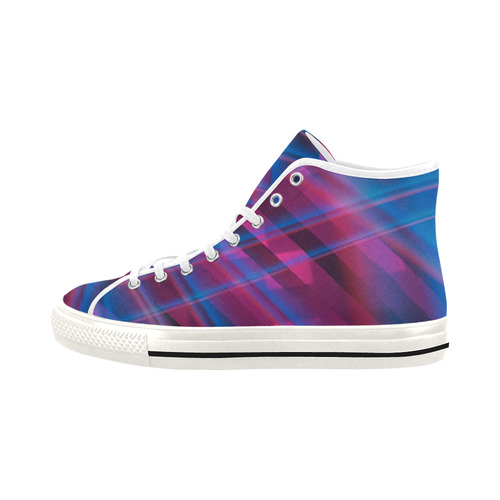 Bold and  Bright Lines High Top Shoes Vancouver H Women's Canvas Shoes (1013-1)