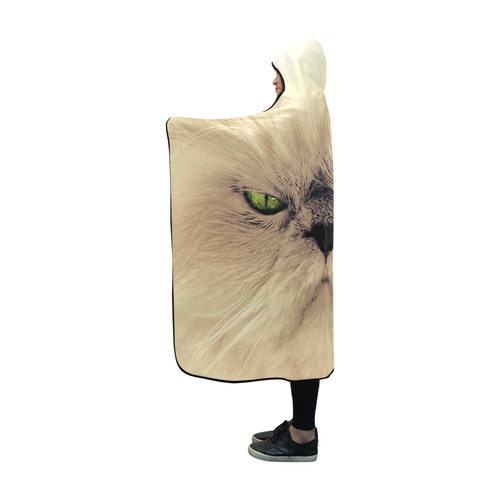 Angy Cat Hooded Blanket 60''x50''