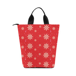 christmas snowflakes Nylon Lunch Tote Bag (Model 1670)