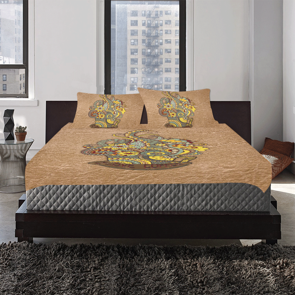 for coffee lovers 3-Piece Bedding Set