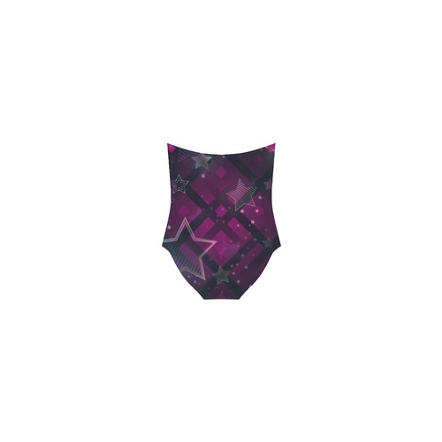 Abstract-stars-and-shapes-1 pc swimsuit Strap Swimsuit ( Model S05)