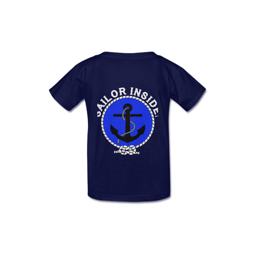 Sailor Inside Badge Watersports Sailing Yachting Ship Yacht Boat Owner Anchor Kid's  Classic T-shirt (Model T22)