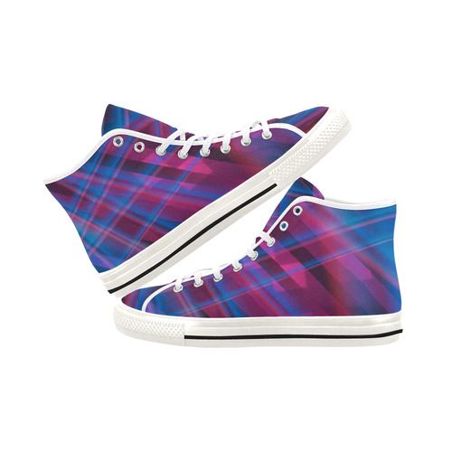 Bold and  Bright Lines High Top Shoes Vancouver H Women's Canvas Shoes (1013-1)