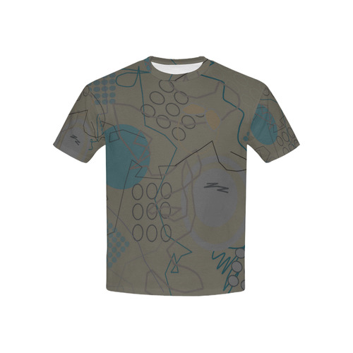 Abstract 8 brown Kids' All Over Print T-shirt (USA Size) (Model T40)