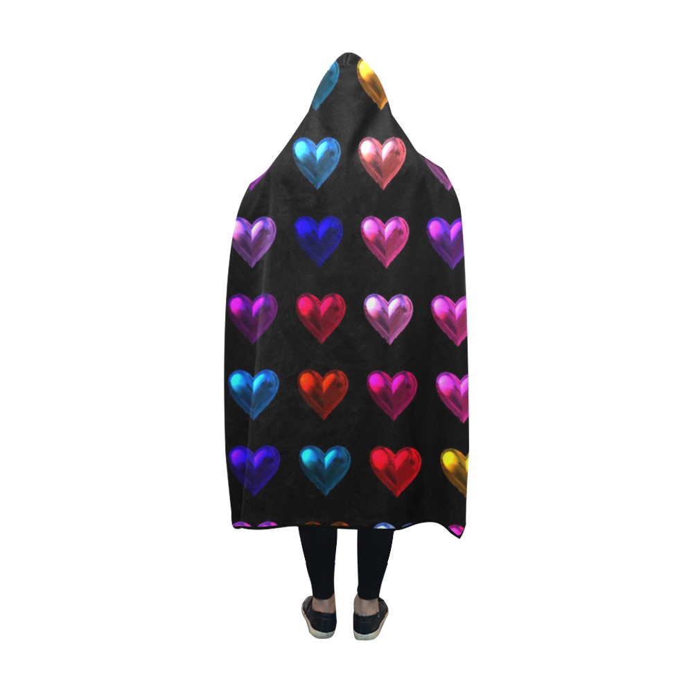 shiny hearts 2 Hooded Blanket 60''x50''