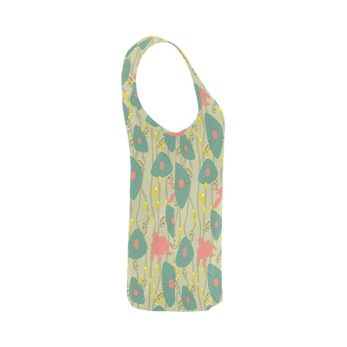 Retro Swimming Turtles All Over Print Tank Top for Women (Model T43)