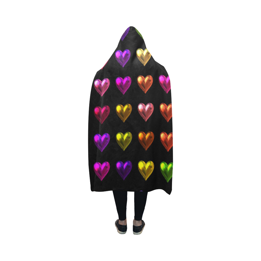 shiny hearts 1 Hooded Blanket 50''x40''